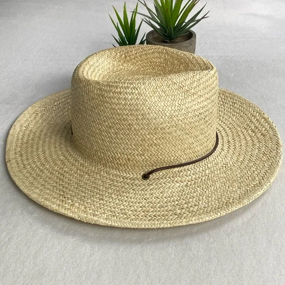 Will+Bear Rider Palm Straw Desert Sun Hat (Bone) *NWT* - Picture 3 of 13